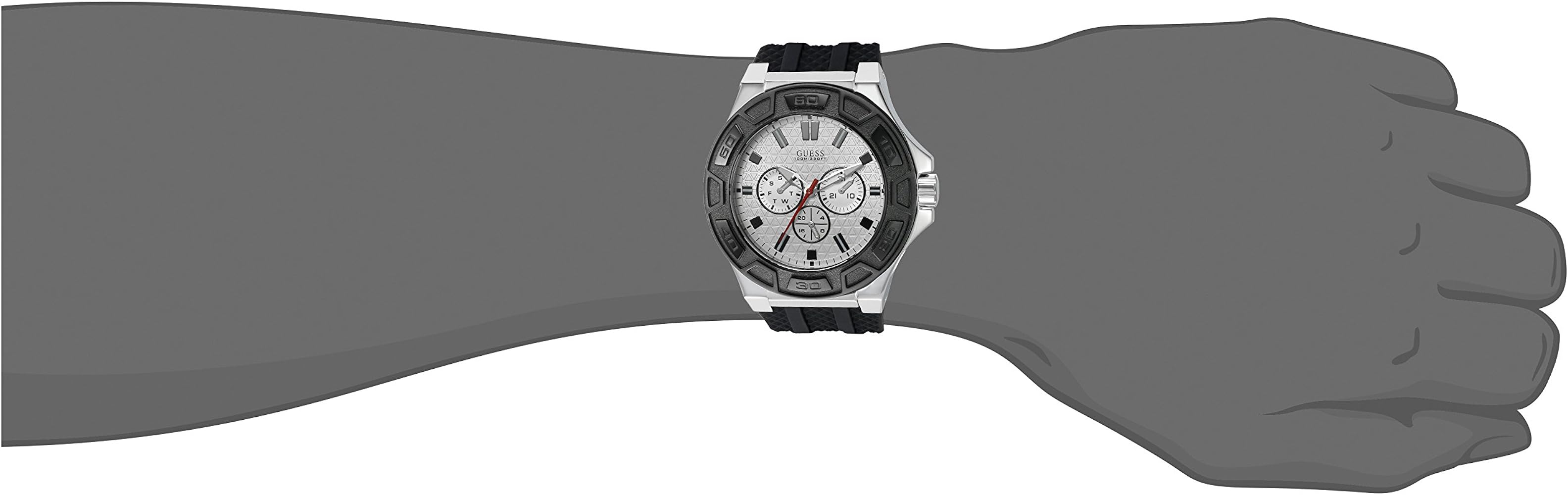  Shop Authentic Guess Force Analog Quartz White Dial Black Rubber Strap Watch For Men - W0674G3 - Luxxuri