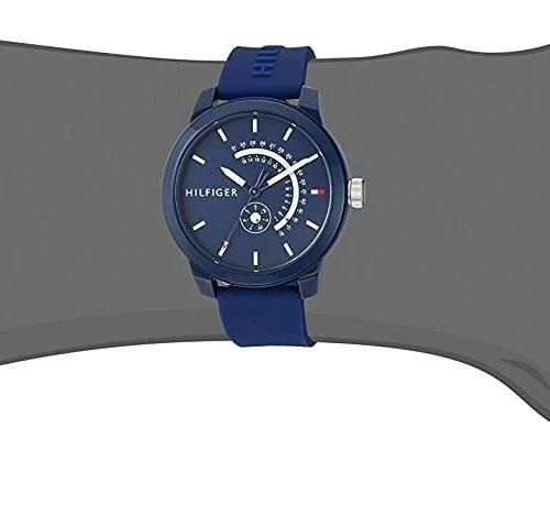  Shop Authentic Tommy Hilfiger Denim Quartz Blue Dial Blue Rubber Strap Watch for Men - 1791482 - Luxxuri