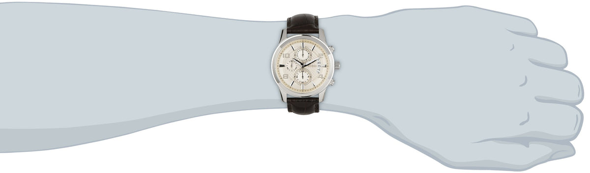  Shop Authentic Guess Exec Chronograph White Dial Brown Leather Strap Watch For Men - W0076G2 - Luxxuri