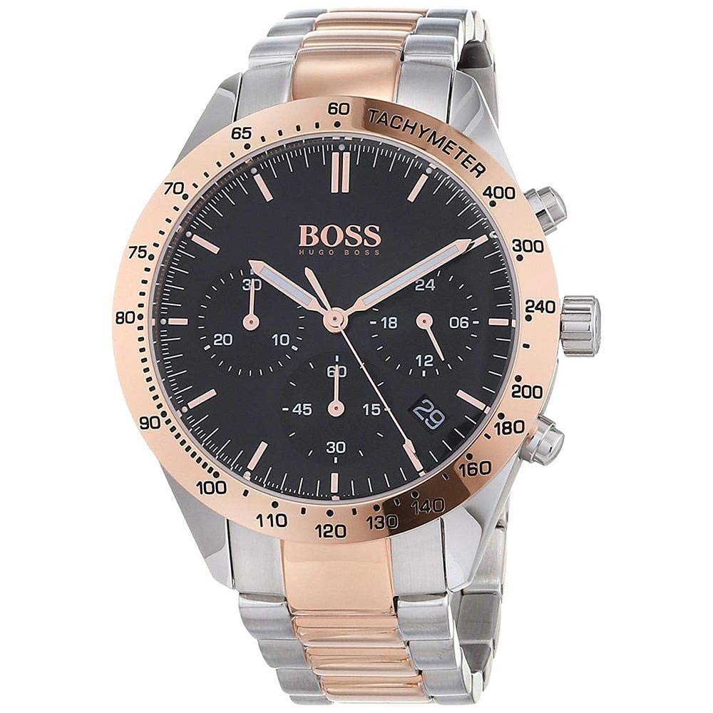  Shop Authentic Hugo Boss Talent Black Dial Two Tone Steel Strap Watch for Men - 1513584 - Luxxuri