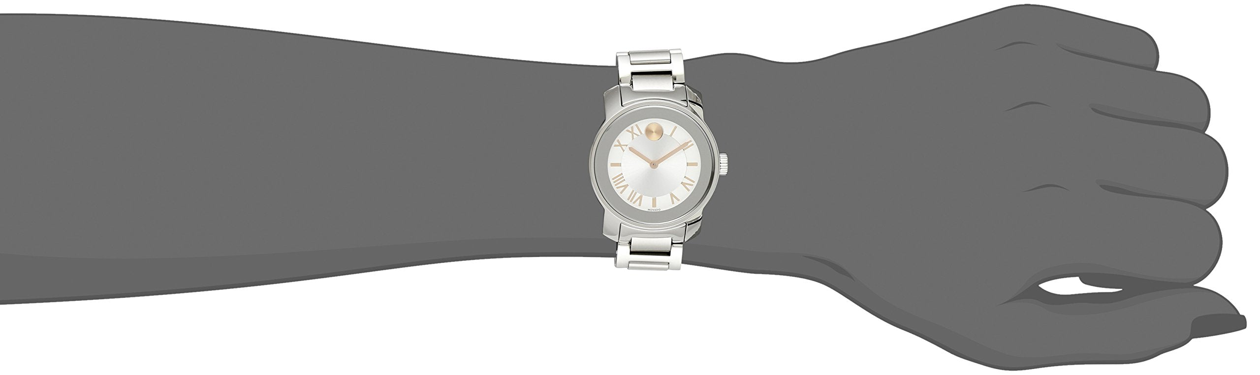 Shop Authentic Movado Bold Silver Dial Silver Steel Strap Watch for Women - 3600244 - Luxxuri