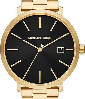  Shop Authentic Michael Kors Blake Quartz Black Dial Gold Steel Strap Watch for Men - MK9136 - Luxxuri