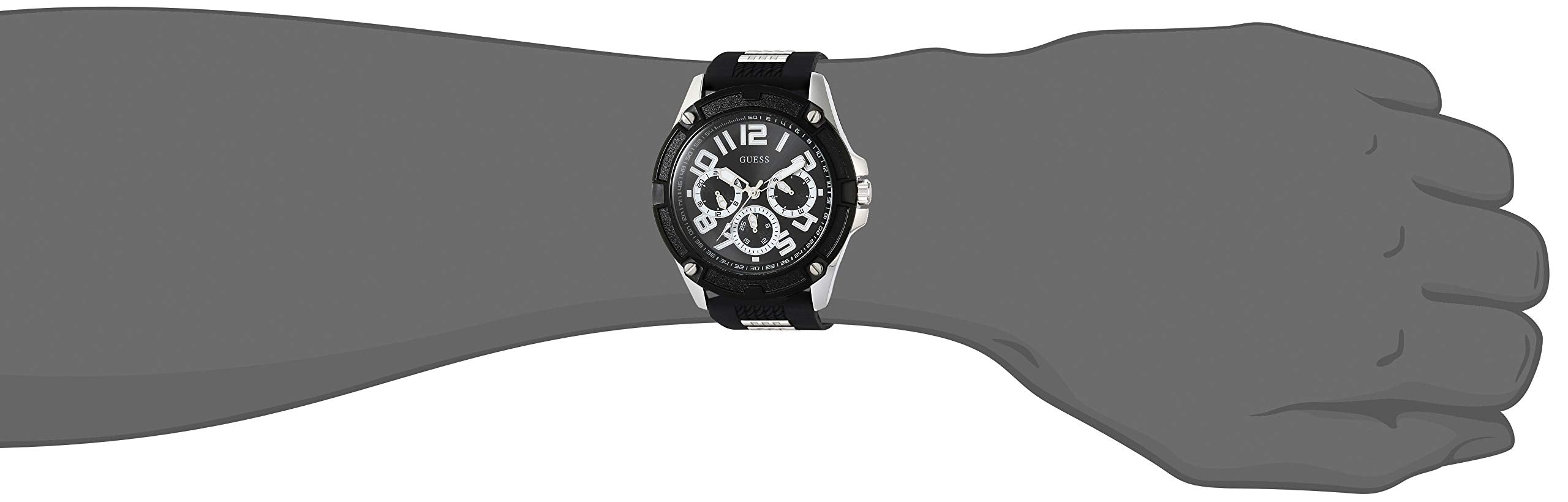  Shop Authentic Guess Delta Black Dial Black Silicone Strap Watch for Men - GW0051G1 - Luxxuri