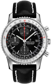  Shop Authentic Breitling Navitimer 1 Chronograph 41mm Automatic Black Dial Black Leather Strap Mens Watch - A13324121B1P1 - Luxxuri