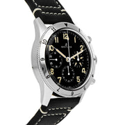  Shop Authentic Breitling Avi Ref. 765 1953 Re-Edition Black Dial Black Leather Strap Watch for Men - AB0920131B1X1 - Luxxuri