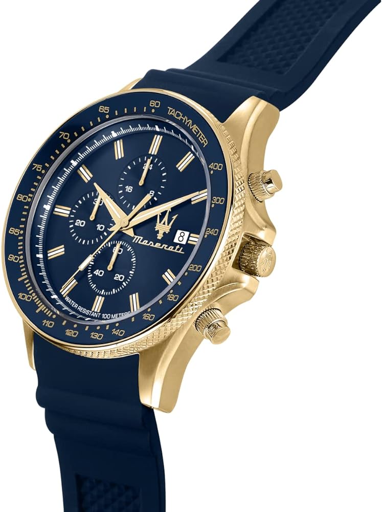  Shop Authentic Maserati SFIDA Chronograph Blue Dial Blue Rubber Strap Watch For Men - R8871640004 - Luxxuri