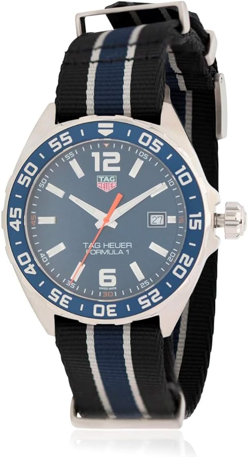  Shop Authentic Tag Heuer Formula 1 Quartz Blue Dial Two Tone NATO Strap Watch for Men - WAZ1010.FC8197 - Luxxuri