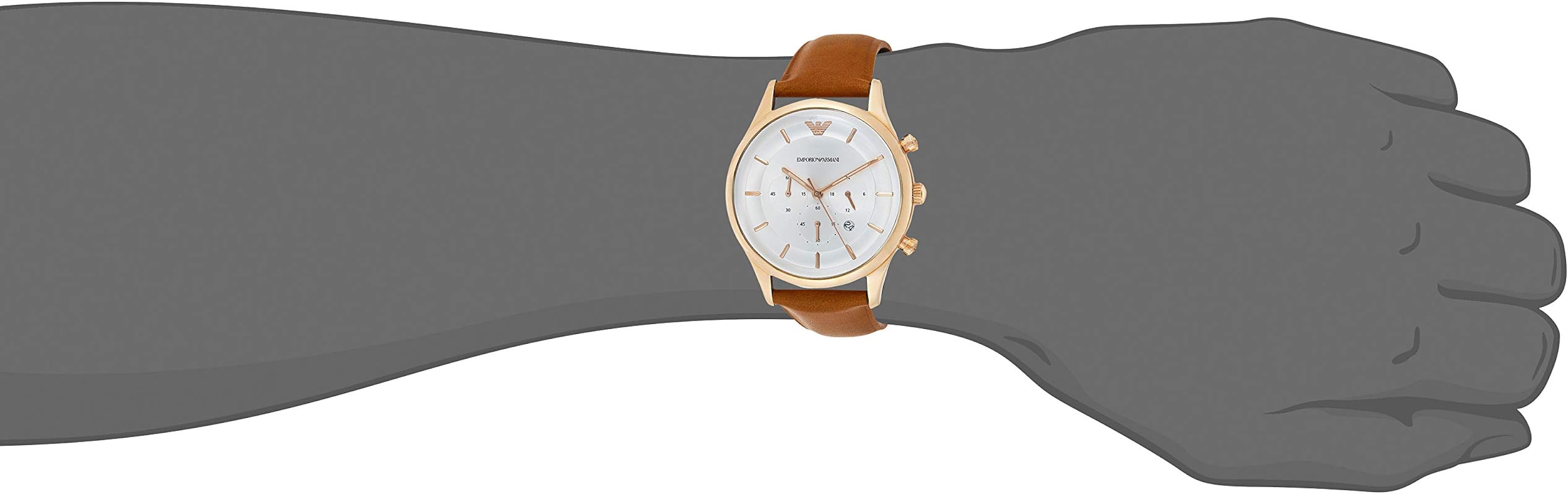  Shop Authentic Emporio Armani Quartz Silver Dial Brown Leather Strap Watch For Men - AR11043 - Luxxuri