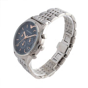  Shop Authentic Emporio Armani Luigi Chronograph Quartz Blue Dial Silver Steel Strap Watch For Men - AR1974 - Luxxuri