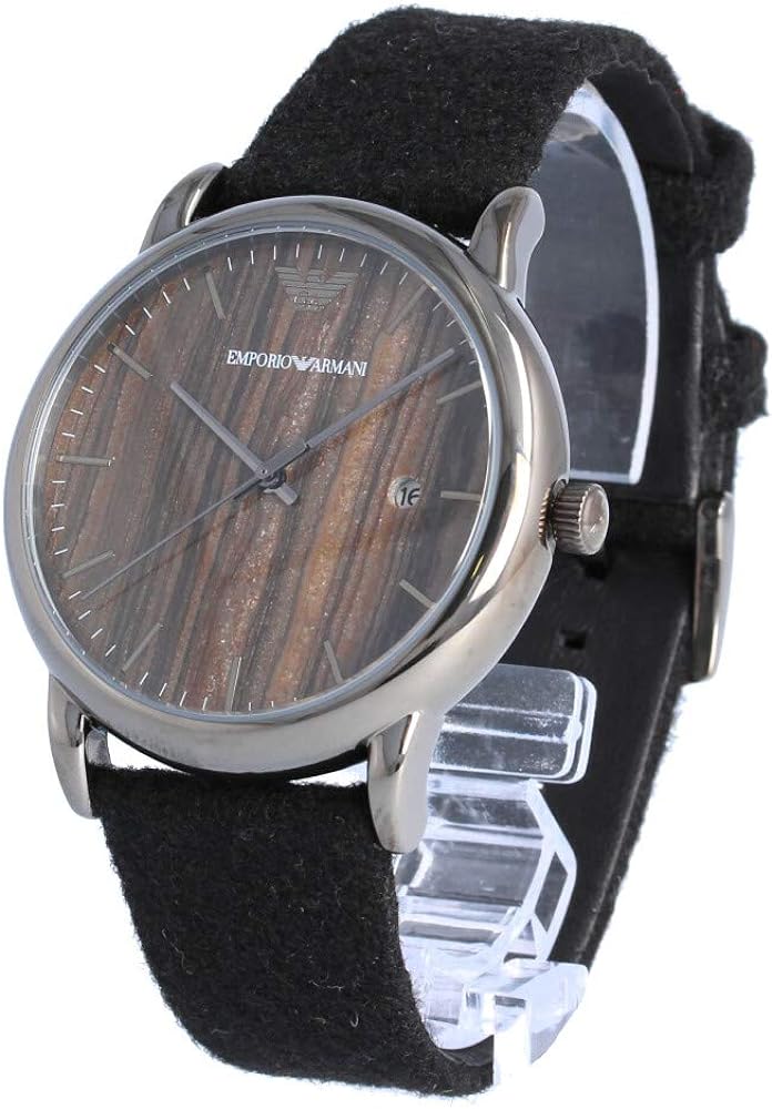  Shop Authentic Emporio Armani Luigi Analog Brown Dial Black Leather Strap Watch For Men - AR11156 - Luxxuri