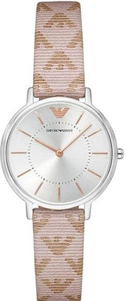  Shop Authentic Emporio Armani Gianni T Bar Quartz Silver Dial Beige Leather Strap Watch For Women - AR80007 - Luxxuri