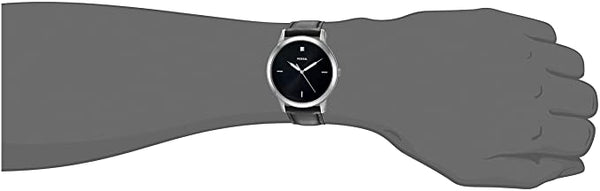  Shop Authentic Fossil The Minimalist Carbon Series Black Dial Black Leather Strap Watch for Men - FS5497 - Luxxuri