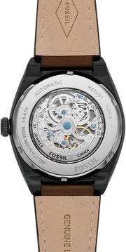  Shop Authentic Fossil Everett Automatic Analog Black Dial Brown Leather Strap Watch for Men - ME3207 - Luxxuri
