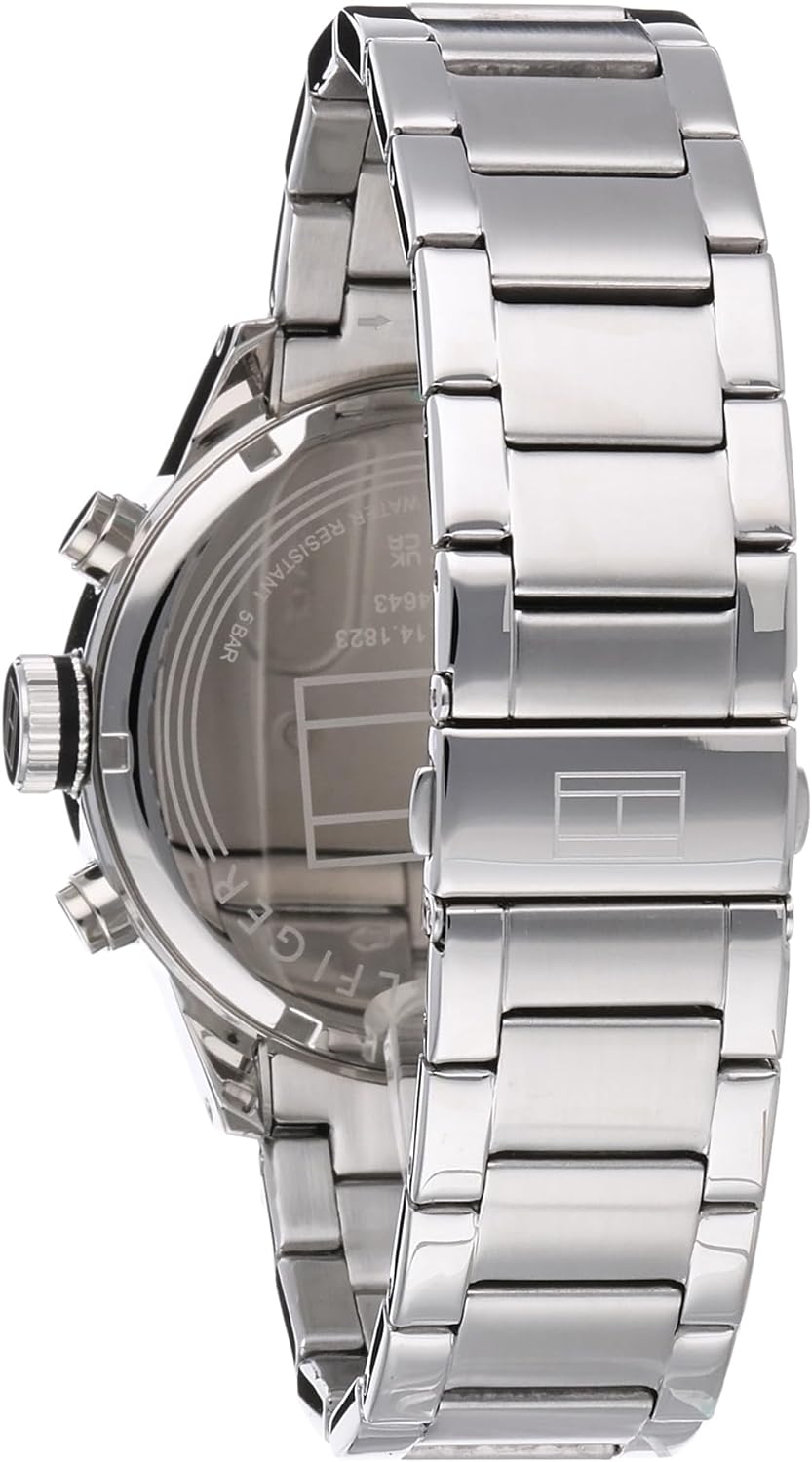  Shop Authentic Tommy Hilfiger Cool Sport Multifunction Black Dial Silver Steel Strap Watch for Men - 1791141 - Luxxuri