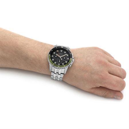  Shop Authentic Fossil FB-01 Chronograph Black Dial Silver Steel Strap Watch for Men - FS5864 - Luxxuri
