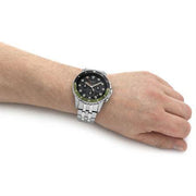  Shop Authentic Fossil FB-01 Chronograph Black Dial Silver Steel Strap Watch for Men - FS5864 - Luxxuri