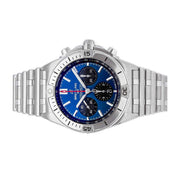  Shop Authentic Breitling Chronomat B01 42mm Blue Dial Silver Steel Strap Watch for Men - AB0134101C1A1 - Luxxuri