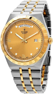  Shop Authentic Tudor Royal Automatic Diamonds Gold Dial Two Tone Steel Strap Watch for Men - M28603-0006 - Luxxuri