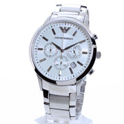  Shop Authentic Emporio Armani Renato Chronograph Cream Dial Silver Steel Strap Watch For Men - AR2458 - Luxxuri