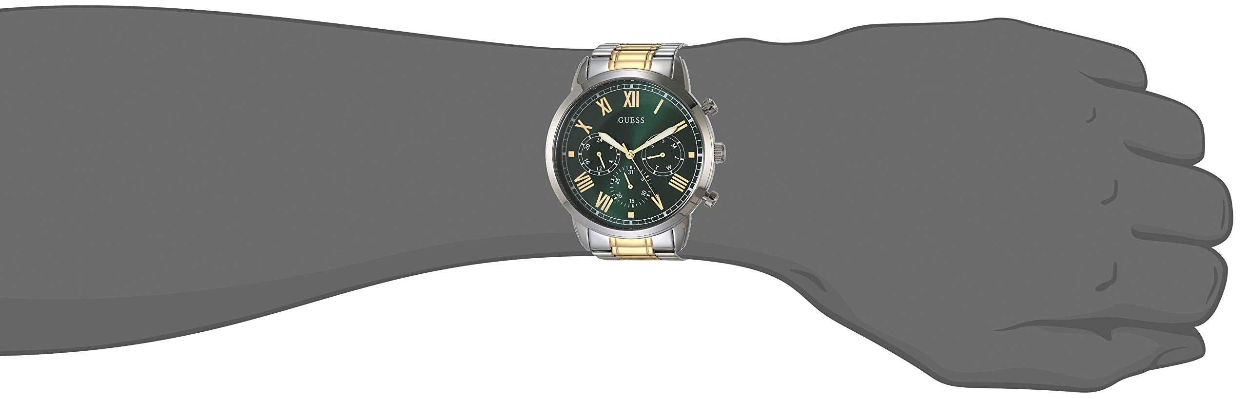  Shop Authentic Guess Hendrix Green Dial Two Tone Steel Strap Watch For Men - GW0066G2 - Luxxuri