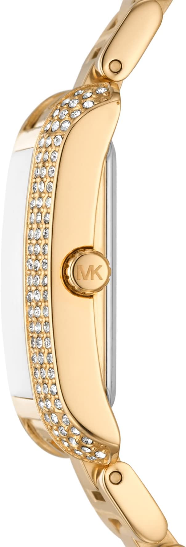  Shop Authentic Michael Kors Emery Three-Hand Crystals Silver Dial Gold Steel Strap Watch for Women - MK4640 - Luxxuri