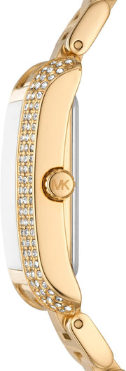  Shop Authentic Michael Kors Emery Three-Hand Crystals Silver Dial Gold Steel Strap Watch for Women - MK4640 - Luxxuri