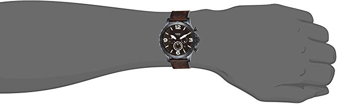  Shop Authentic Fossil Nate Chronograph Brown Dial Brown Leather Strap Watch for Men - JR1487 - Luxxuri
