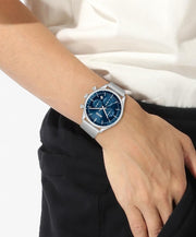  Shop Authentic Hugo Boss Gregor Chronograph Blue Dial Silver Mesh Bracelet Watch For Men - 1514052 - Luxxuri