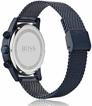  Shop Authentic Hugo Boss Navigator Chronograph Blue Dial Blue Mesh Bracelet Watch for Men - 1513538 - Luxxuri