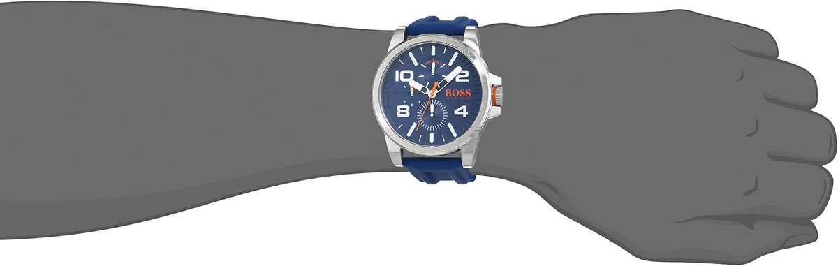  Shop Authentic Hugo Boss Detroit Quartz Blue Dial Blue Silicone Strap Watch For Men - 1550008 - Luxxuri