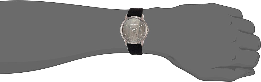  Shop Authentic Emporio Armani Luigi Analog Brown Dial Black Leather Strap Watch For Men - AR11156 - Luxxuri