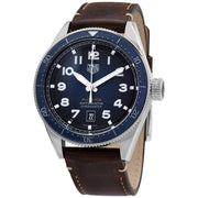  Shop Authentic Tag Heuer Autavia Calibre 5 Automatic Blue Dial Brown Leather Strap Watch for Men - WBE5116.FC8266 - Luxxuri