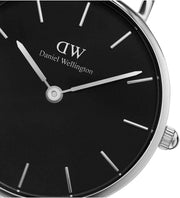  Shop Authentic Daniel Wellington Classic Petite Sheffield Black Dial Black Leather Strap Watch For Women - DW00100236 - Luxxuri
