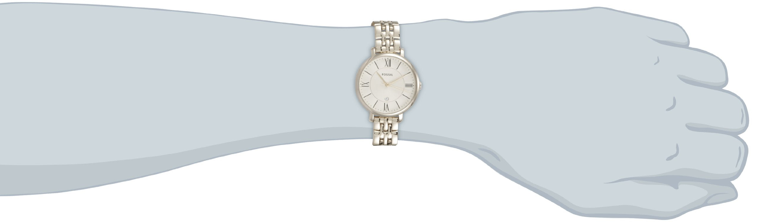  Shop Authentic Fossil Jacqueline White Dial Gold Steel Strap Watch for Women - ES3434 - Luxxuri