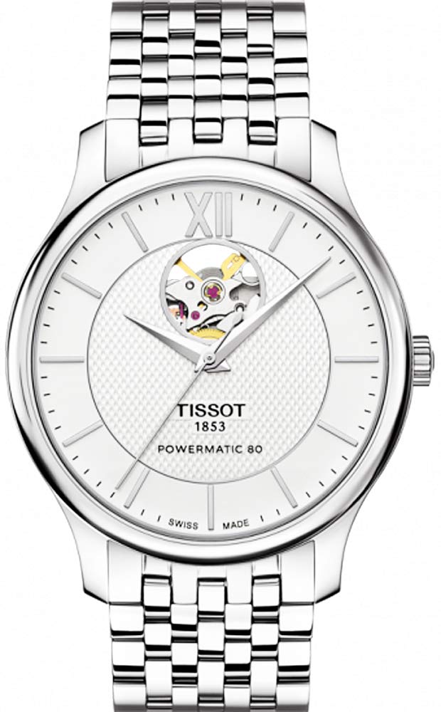  Shop Authentic Tissot Tradition Powermatic 80 Open Heart Automatic Watch For Men - T063.907.11.038.00 - Luxxuri