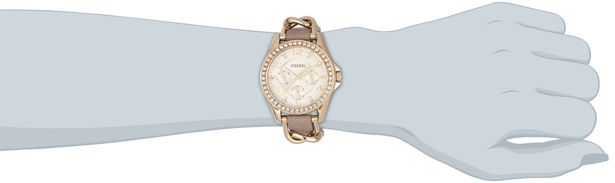  Shop Authentic Fossil Riley White Dial Beige Leather Strap Watch for Women - ES3465 - Luxxuri