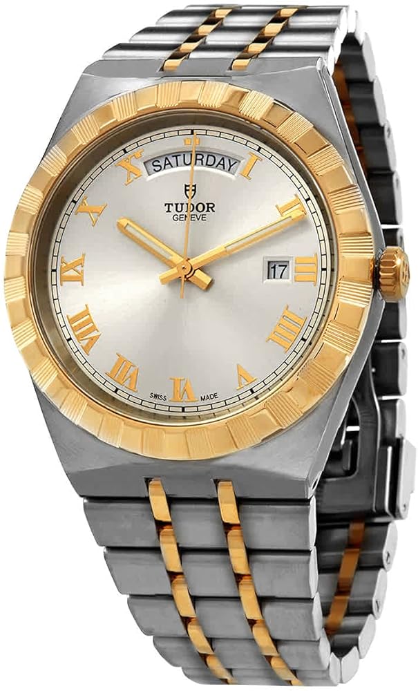  Shop Authentic Tudor Royal Automatic Silver Dial Two Tone Steel Strap Watch for Men - M28603-0001 - Luxxuri