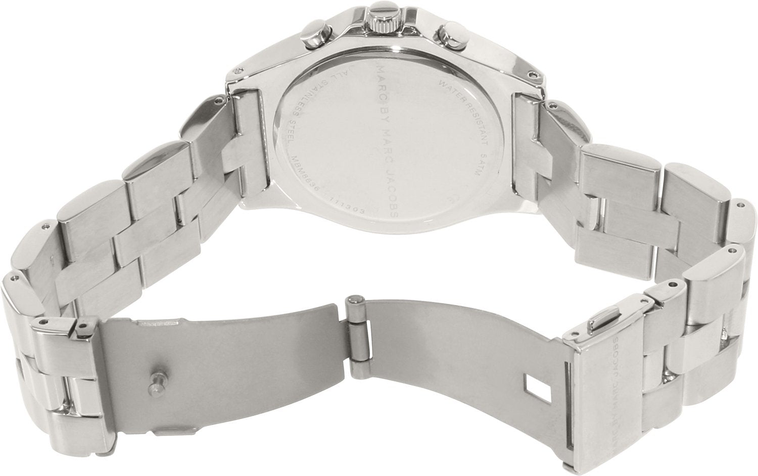  Shop Authentic Marc Jacobs Blade Chronograph Brown Dial Silver Steel Strap Watch for Women - MBM8636 - Luxxuri
