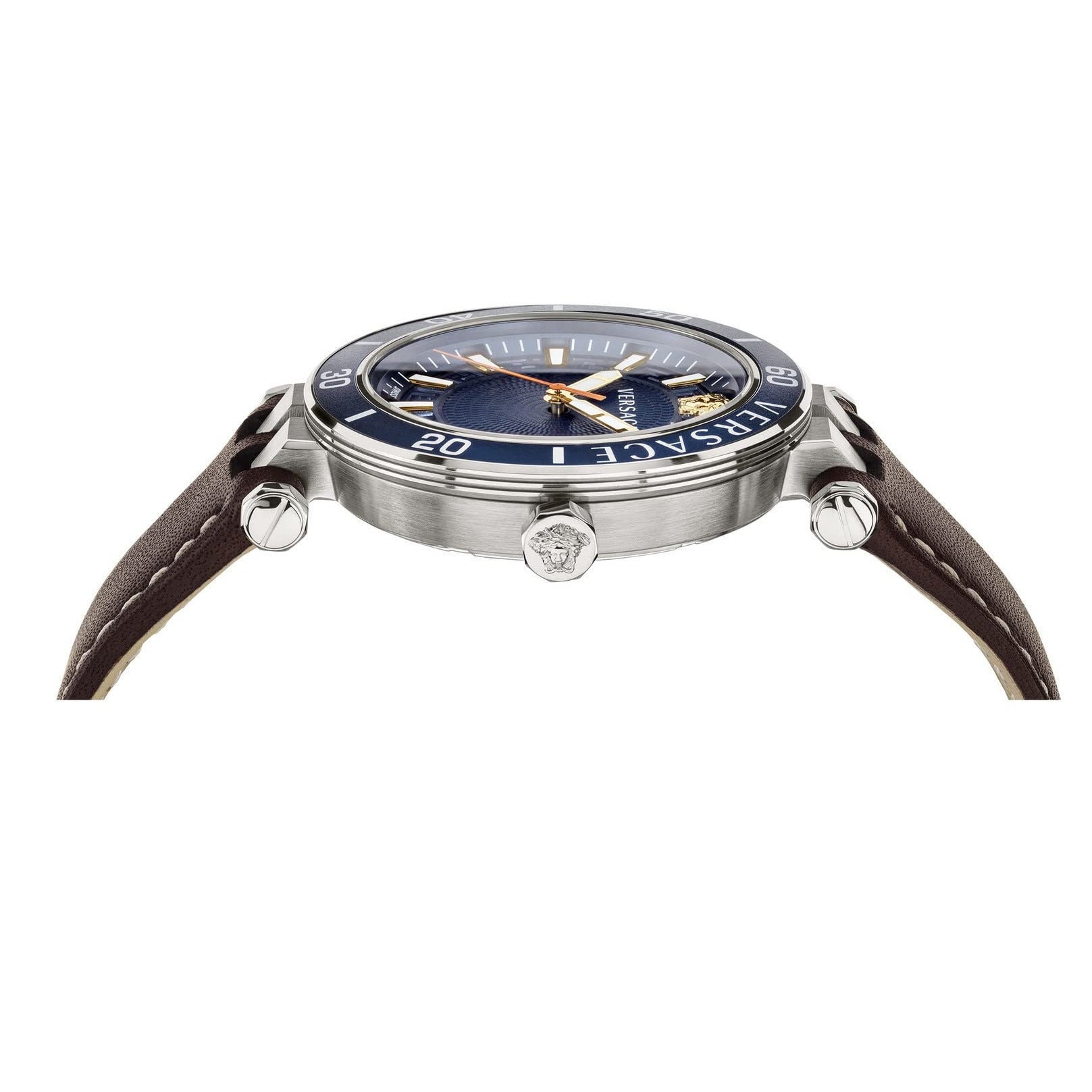  Shop Authentic Versace Greca Sport Analog Blue Dial Brown Leather Strap Watch For Men - VEZ300121 - Luxxuri