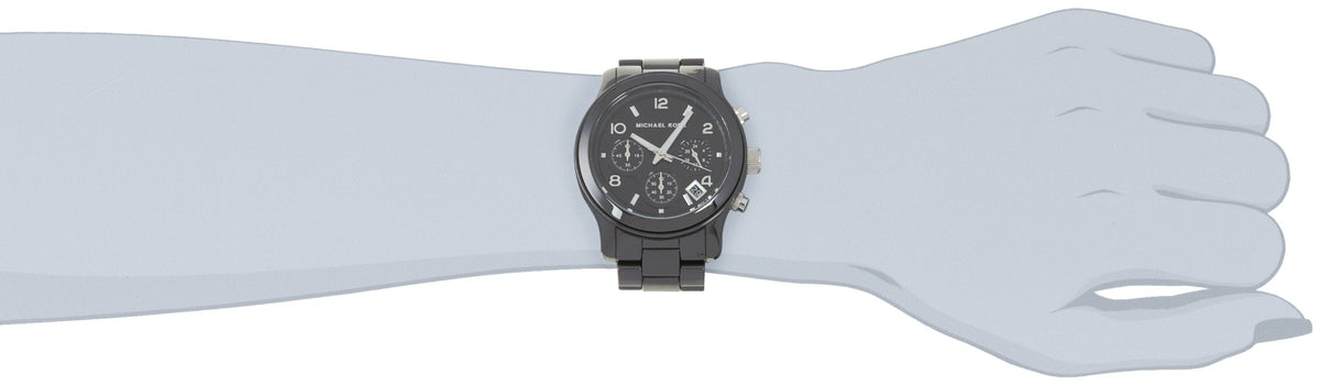  Shop Authentic Michael Kors Runway Black Ceramic Dial Black Steel Strap Watch for Women - MK5162 - Luxxuri