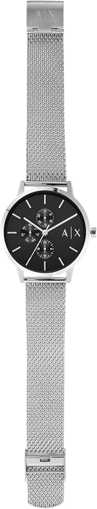  Shop Authentic Armani Exchange Cayde Chronograph Black Dial Silver Mesh Strap Watch For Men - AX2714 - Luxxuri