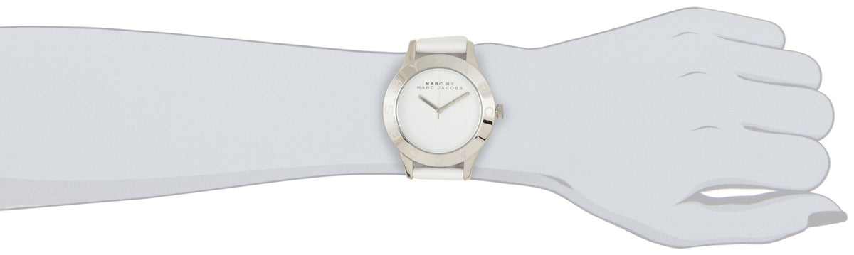  Shop Authentic Marc Jacobs Blade White Dial White Leather Strap Watch for Women - MBM1200 - Luxxuri