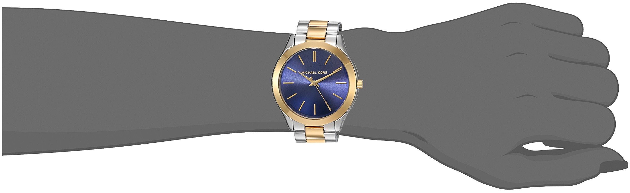  Shop Authentic Michael Kors Slim Runway Blue Dial Two Tone Steel Strap Watch for Women - MK3479 - Luxxuri