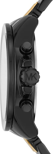  Shop Authentic Michael Kors Wren Chronograph Black Dial Two Tone Steel Strap Watch for Women - MK6978 - Luxxuri