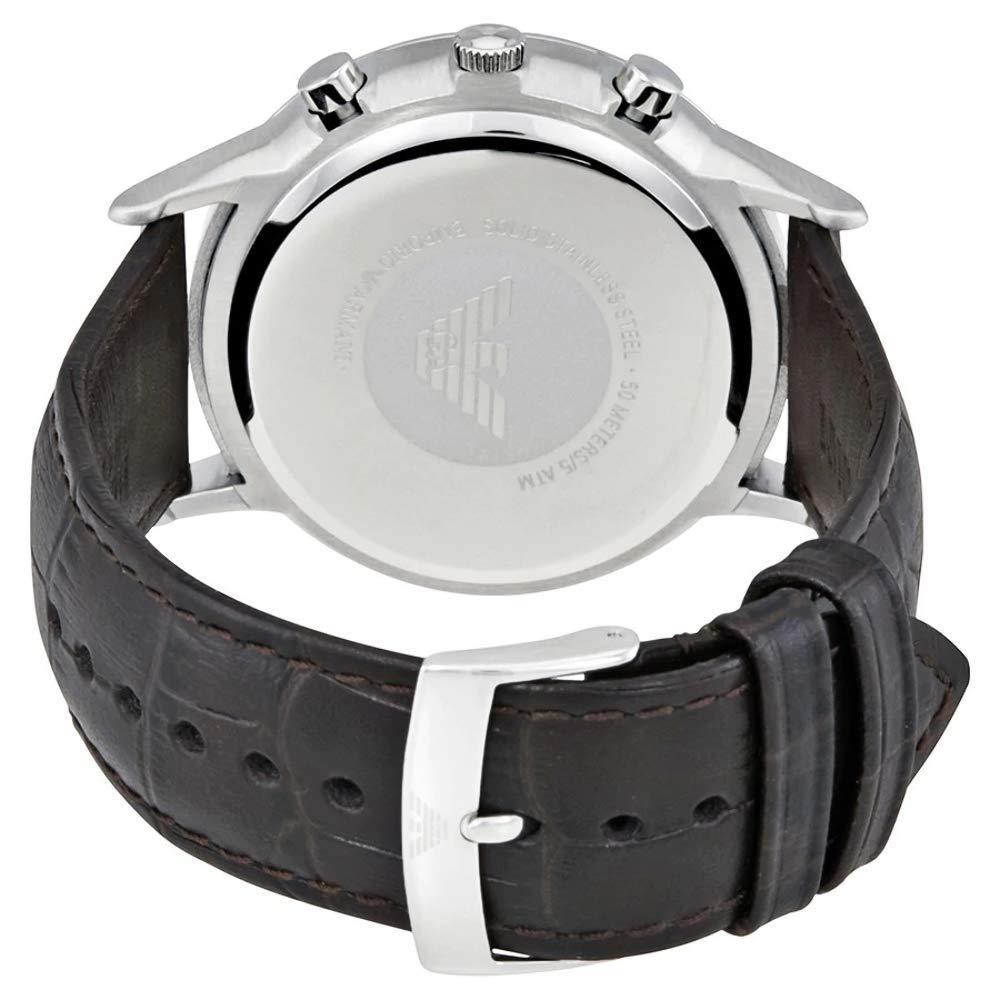  Shop Authentic Emporio Armani Renato Chronograph Grey Dial Brown Leather Strap Watch For Men - AR2513 - Luxxuri