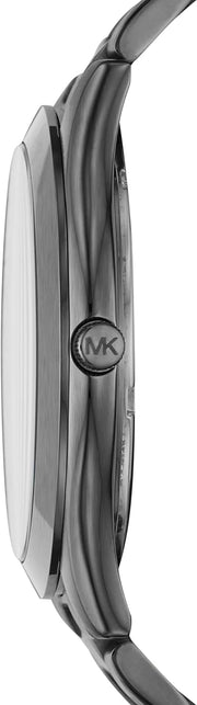  Shop Authentic Michael Kors Slim Runway Quartz Black Dial Grey Steel Strap Watch For Men - MK1044 - Luxxuri