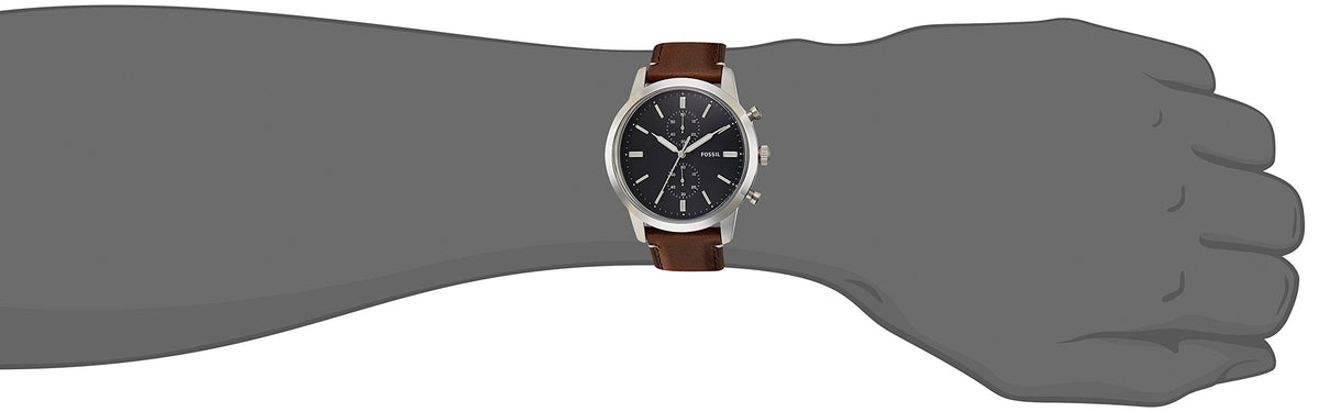  Shop Authentic Fossil Townsman Chronograph Black Dial Brown Leather Strap Watch for Men  - FS5280 - Luxxuri