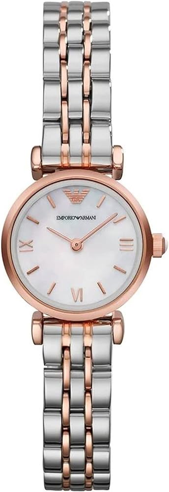  Shop Authentic Emporio Armani Mother of Pearl Dial Two Tone Steel Strap Watch For Women - AR1689 - Luxxuri