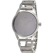  Shop Authentic Calvin Klein Stately Silver Dial Silver Steel Strap Watch for Women - K3G23128 - Luxxuri