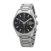  Shop Authentic Tag Heuer Carrera Automatic Chronograph Black Dial Silver Steel Strap Watch for Men - CBK2110.BA0715 - Luxxuri